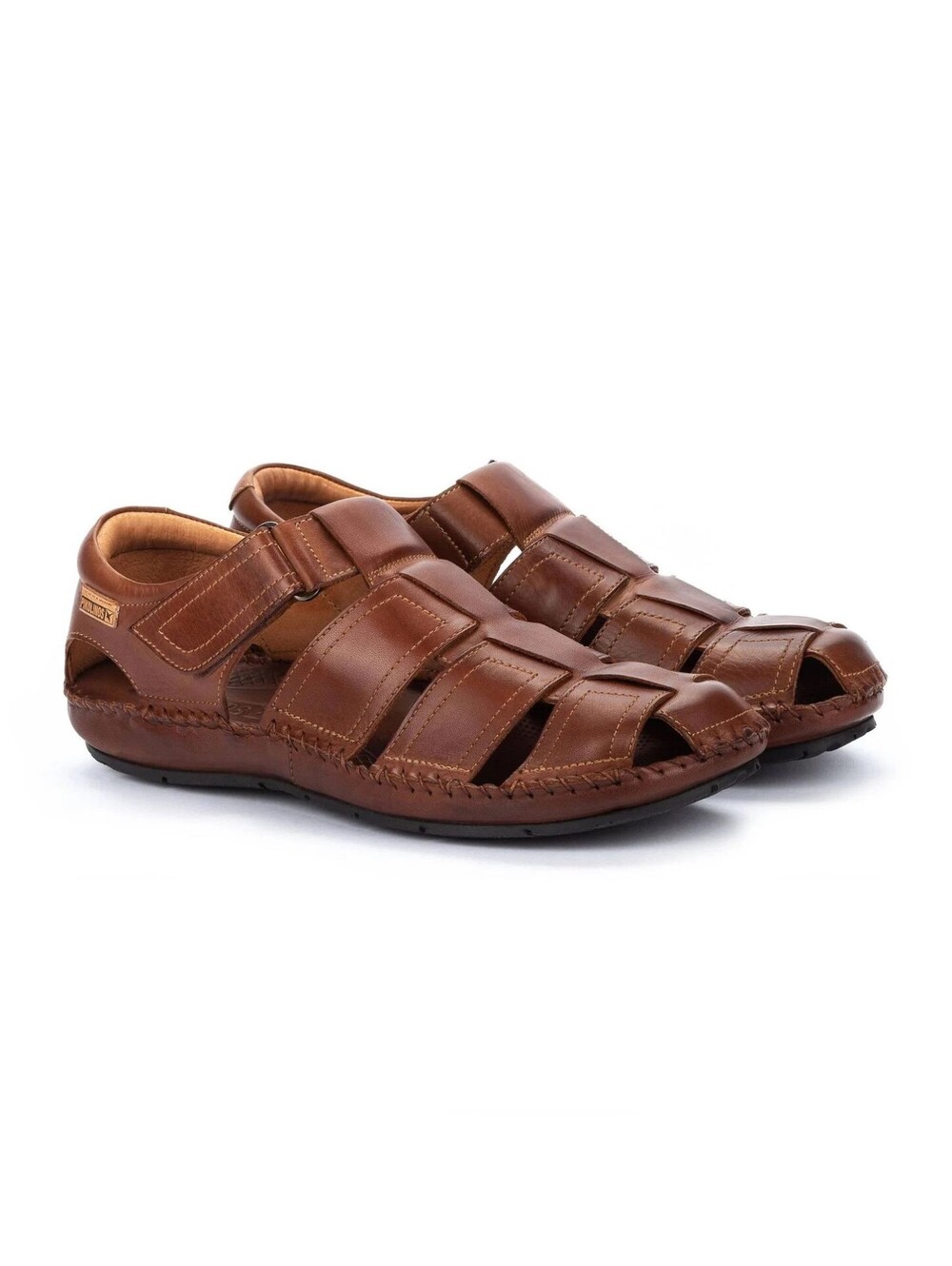 Pikolinos Tarifa Fisherman Leather Sandals Brown Size 8.5